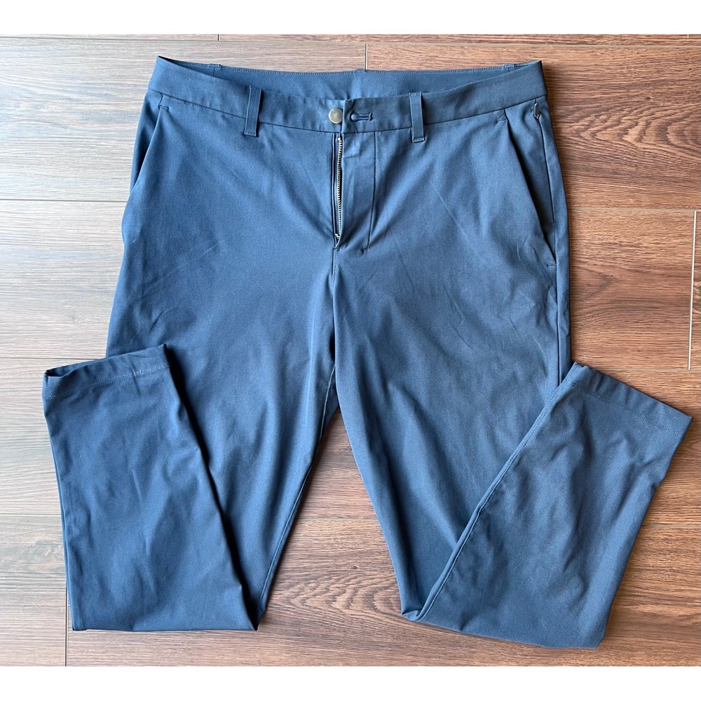 Lululemon Mens Commission Pant Navy Blue Chino Trousers 35x28